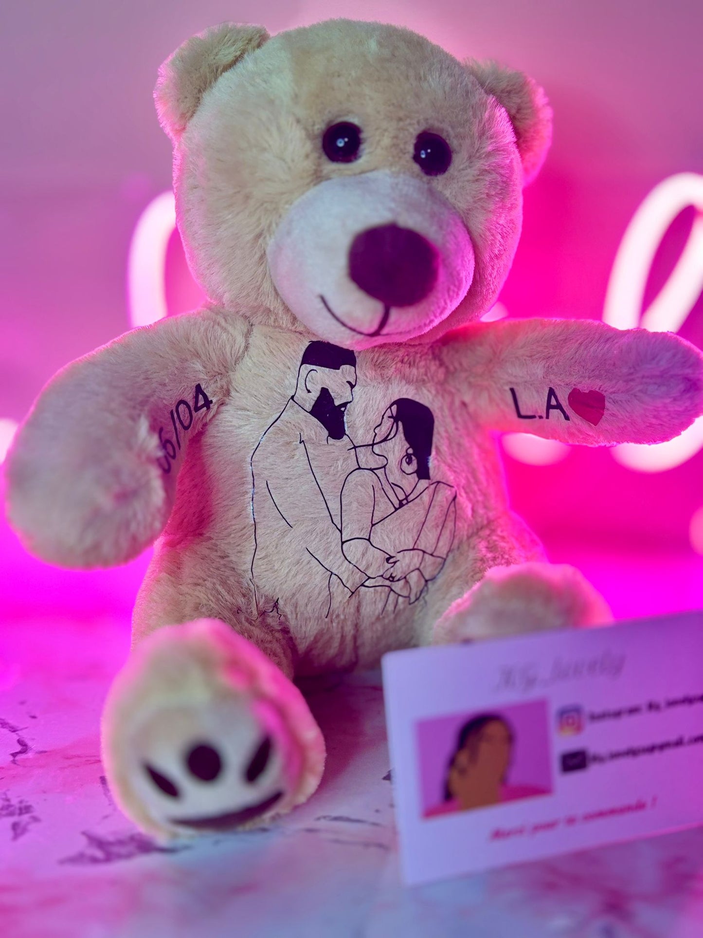 Ourson personnalisé avec votre photo minimaliste