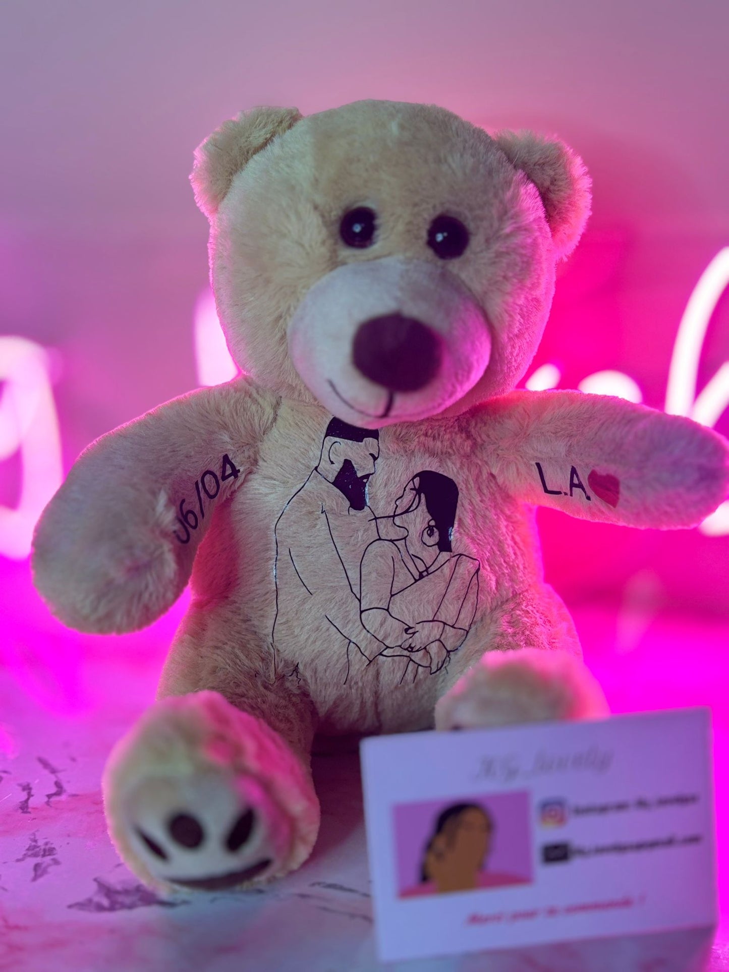 Ourson personnalisé avec votre photo minimaliste