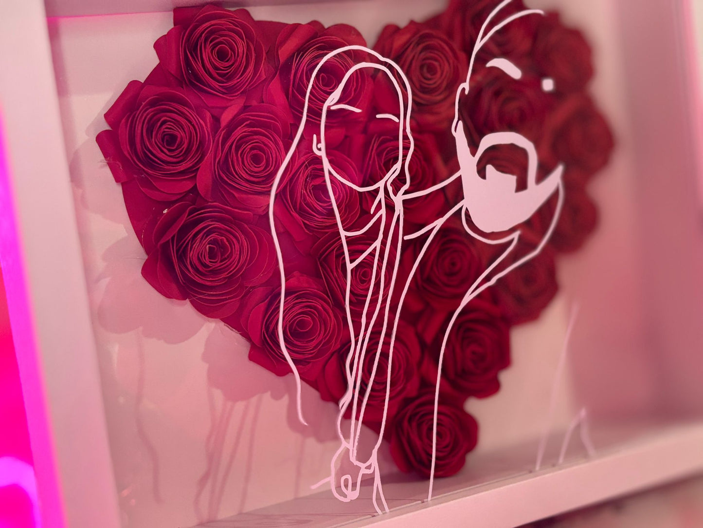cadre personnalisé à fleurs avec votre photo minimaliste