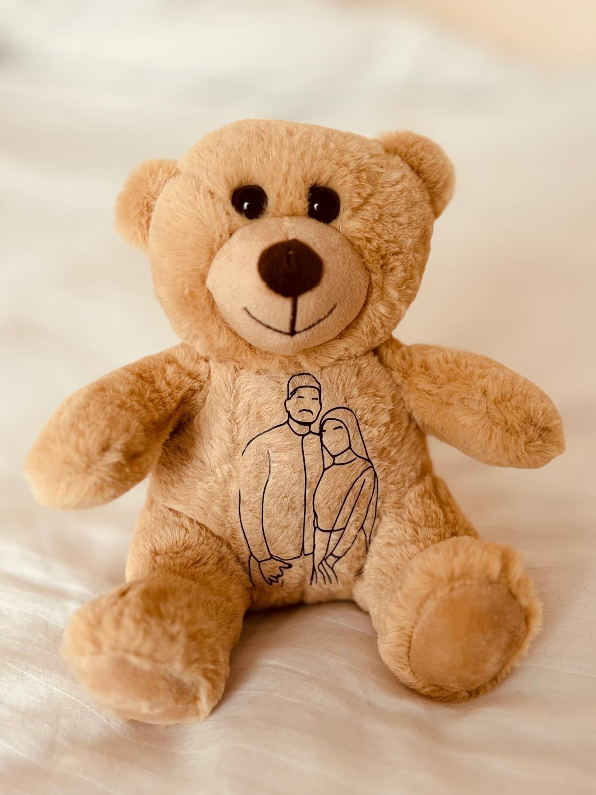 Ourson personnalisé avec votre photo minimaliste