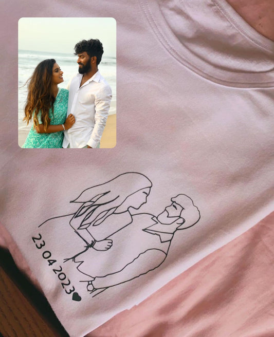 T-shirt personnalisé avec photo et message personnalisés
